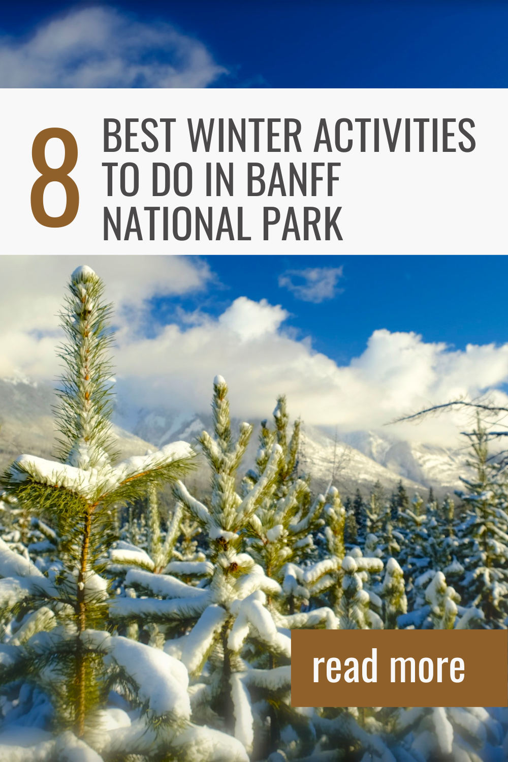 8 Winter activities to do in Banff National Park #winter #banff #jasper #wintercanada 