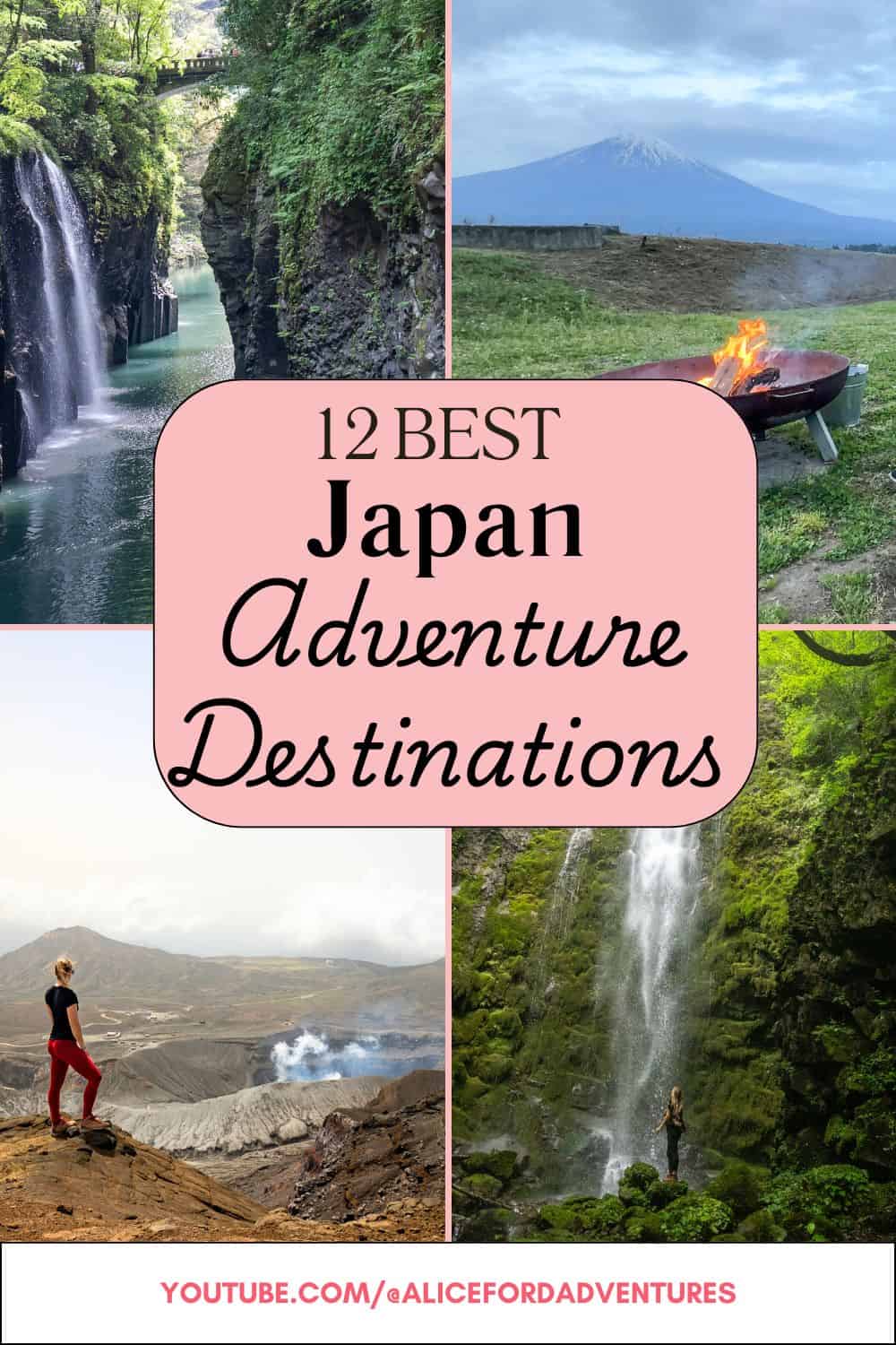 These are the best adventure destinations in Japan. FInd hiking, kayaking, skiing, and cycling in some of the lesser visited areas of Japan. #JapanTravel #japan