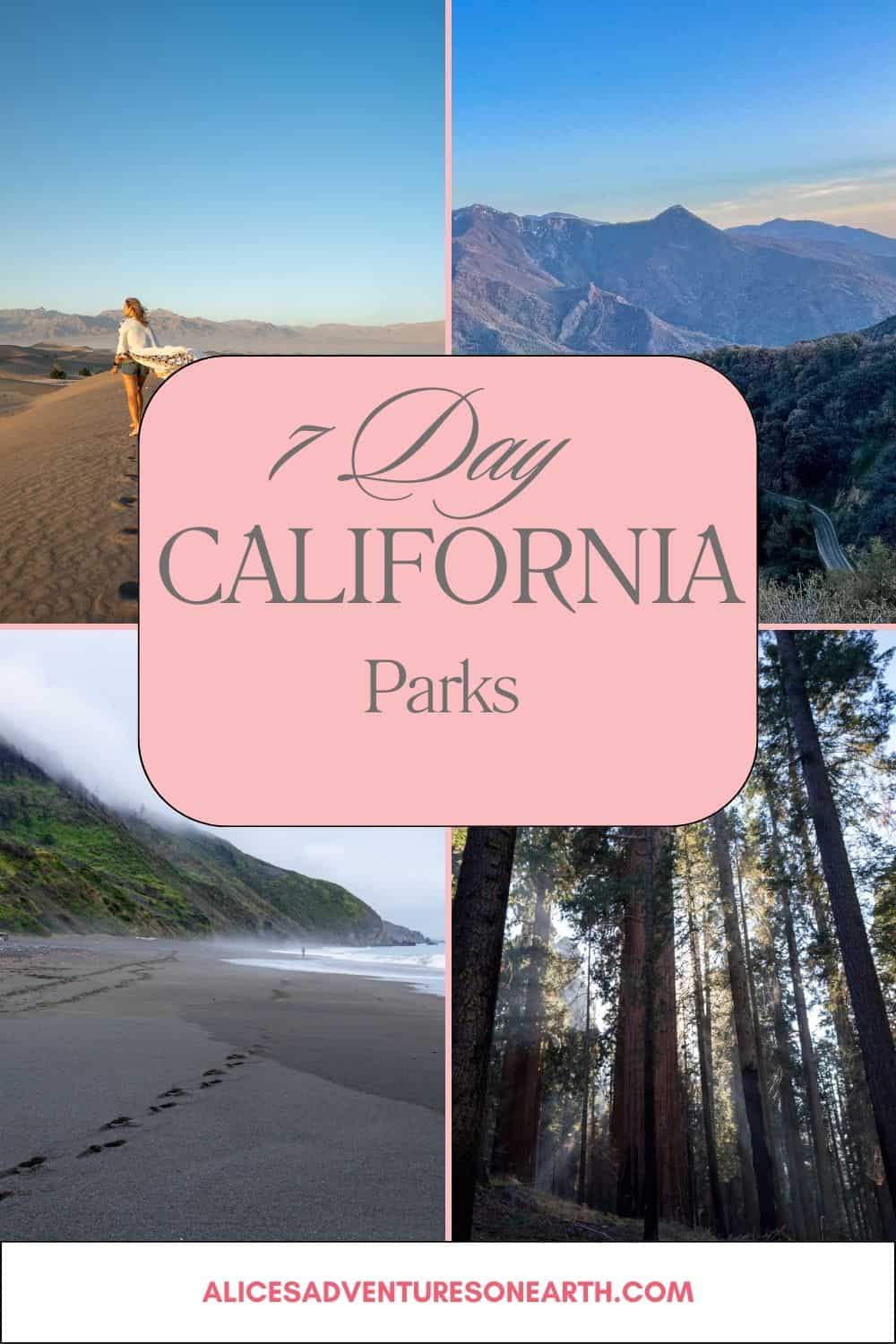 7 Day California National Park roadtrip itinerary. JOshua tree, death valley, Lassen, Yosemite and more. #california #national Parks 