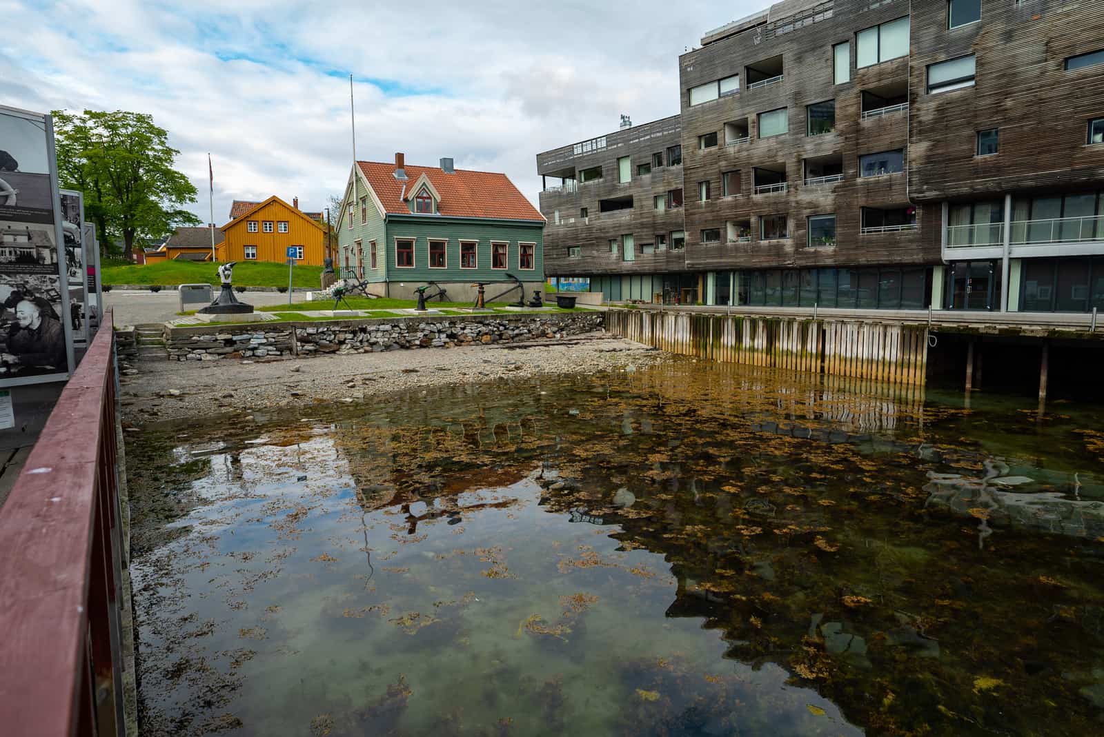 Water reflecting on the icy water in Tromsø, Norway