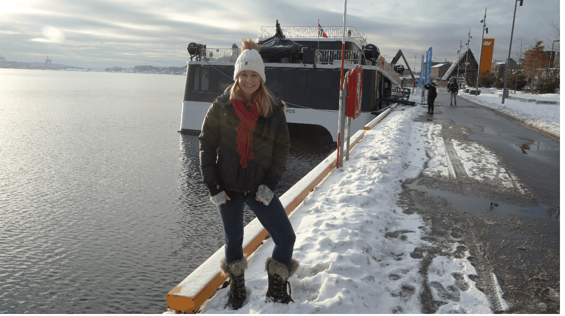 Women in Oslo Norway fjord cruise