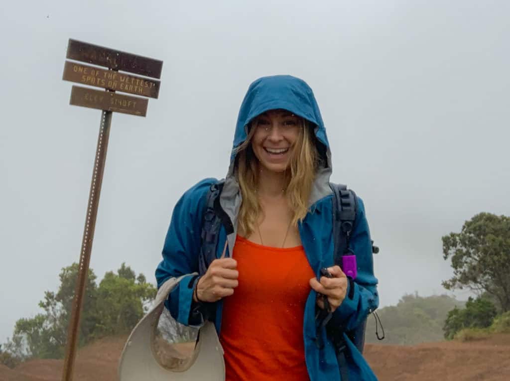 Alice at the Wettest Place on the planet, Kauai
