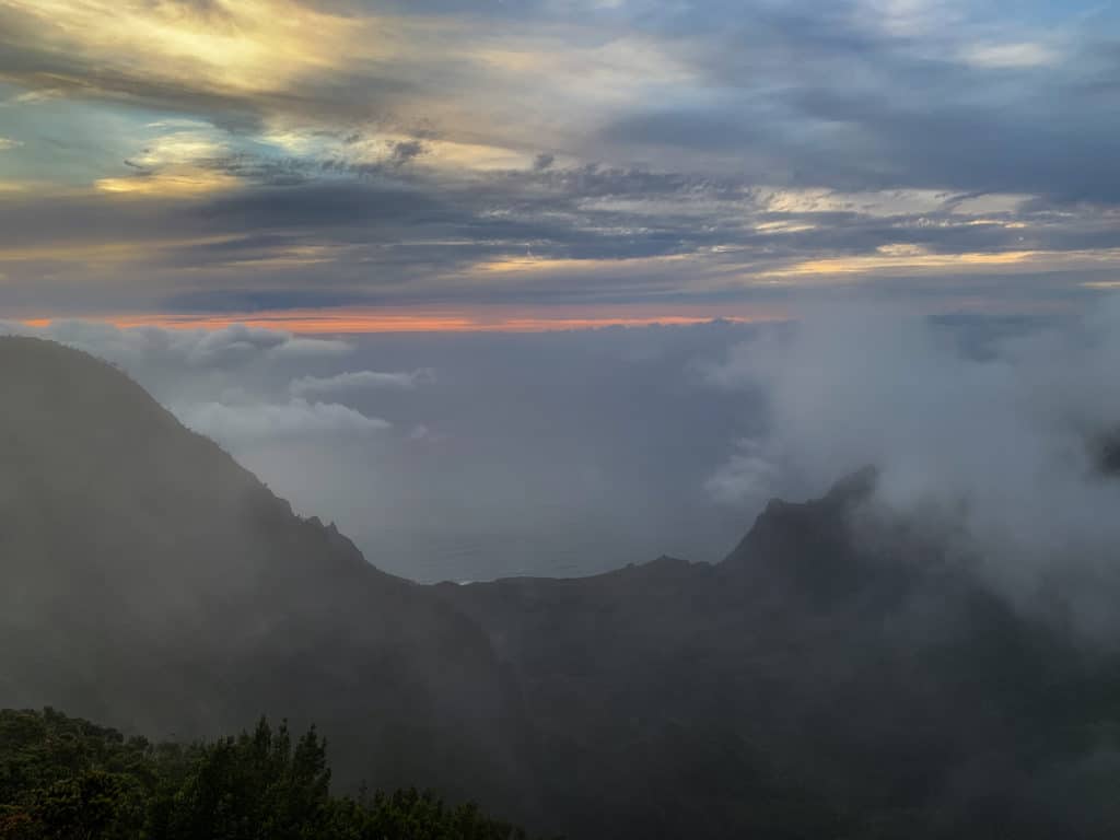 Sun Setting after hiking the Pihea Trail