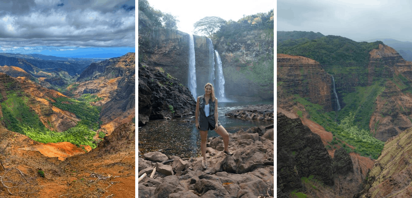 Various images of Alice Ford hiking in Kauai