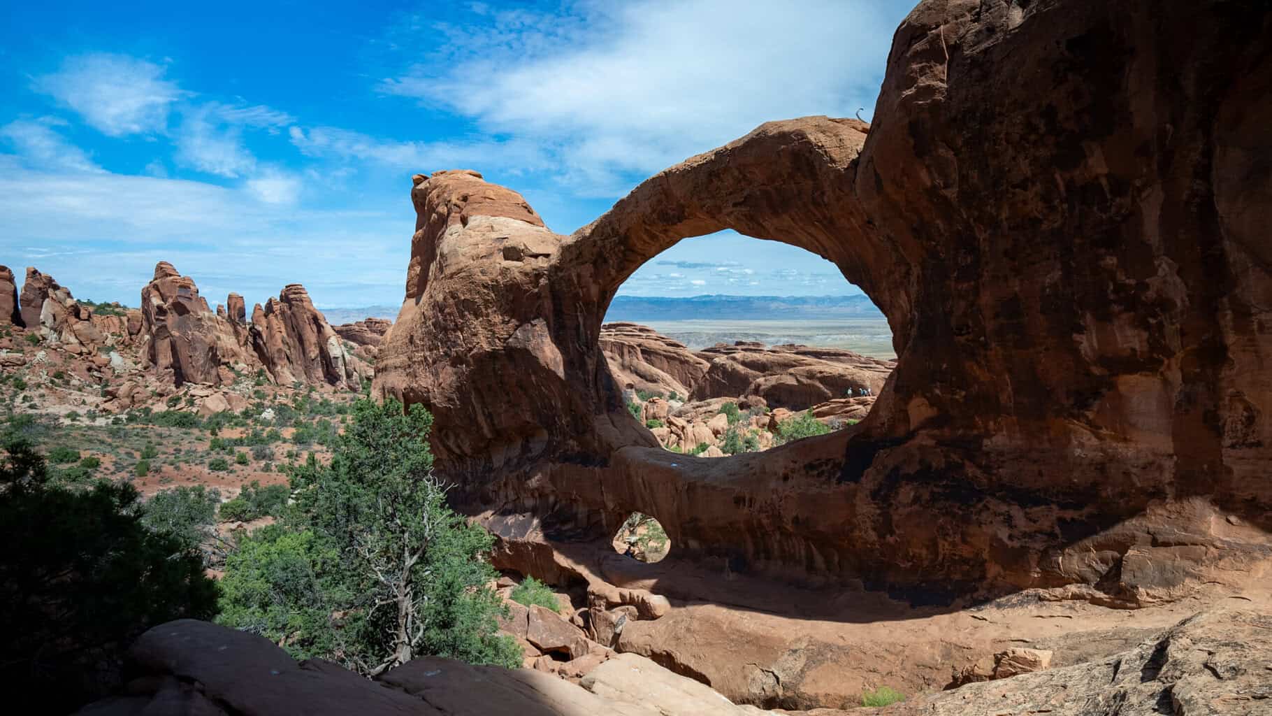 Double O Arch in Arches National Park 