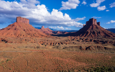 Stunning sandstone mountains outside Moab Utah