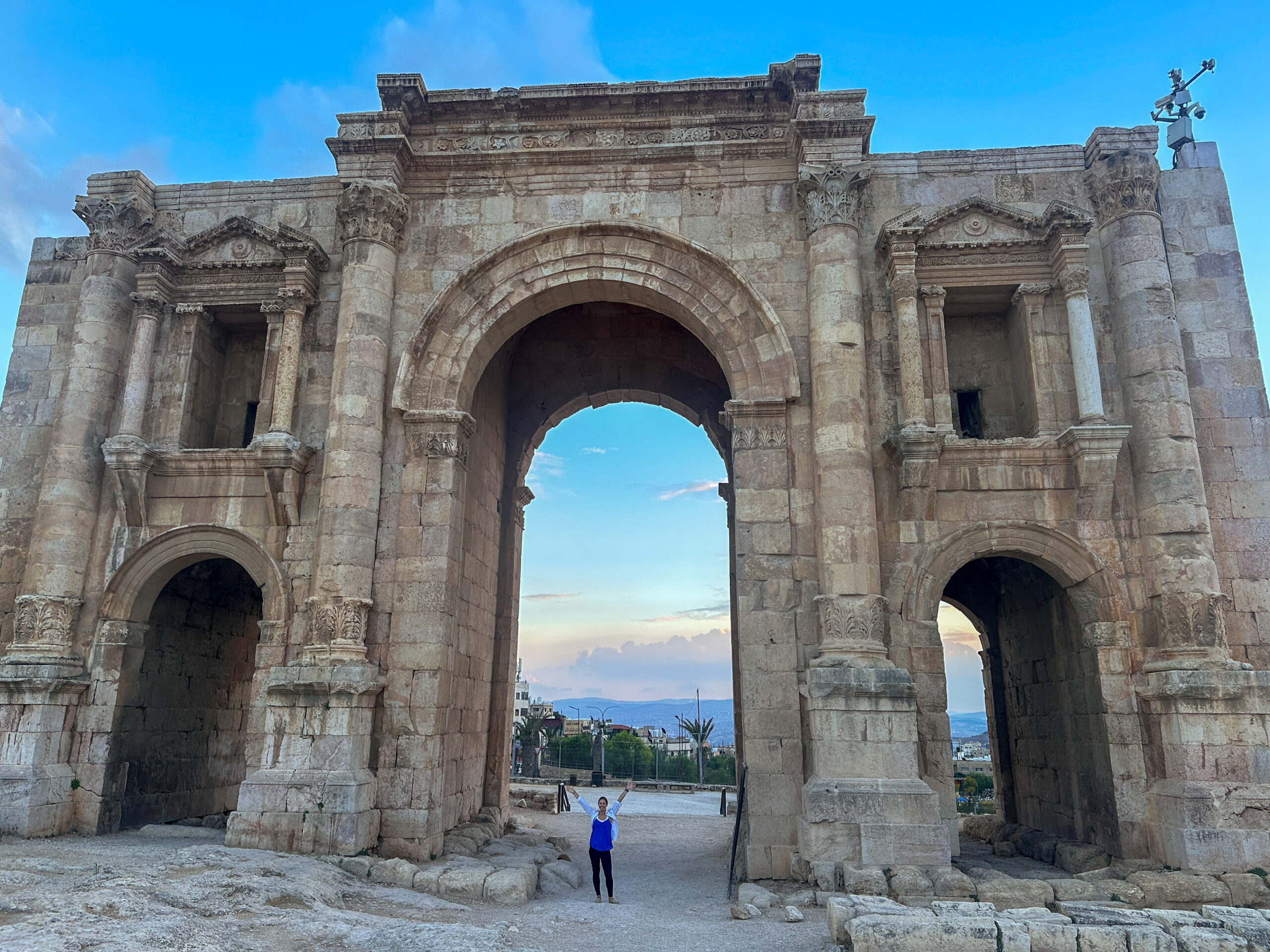 The gates to enter Jerash Jordan 