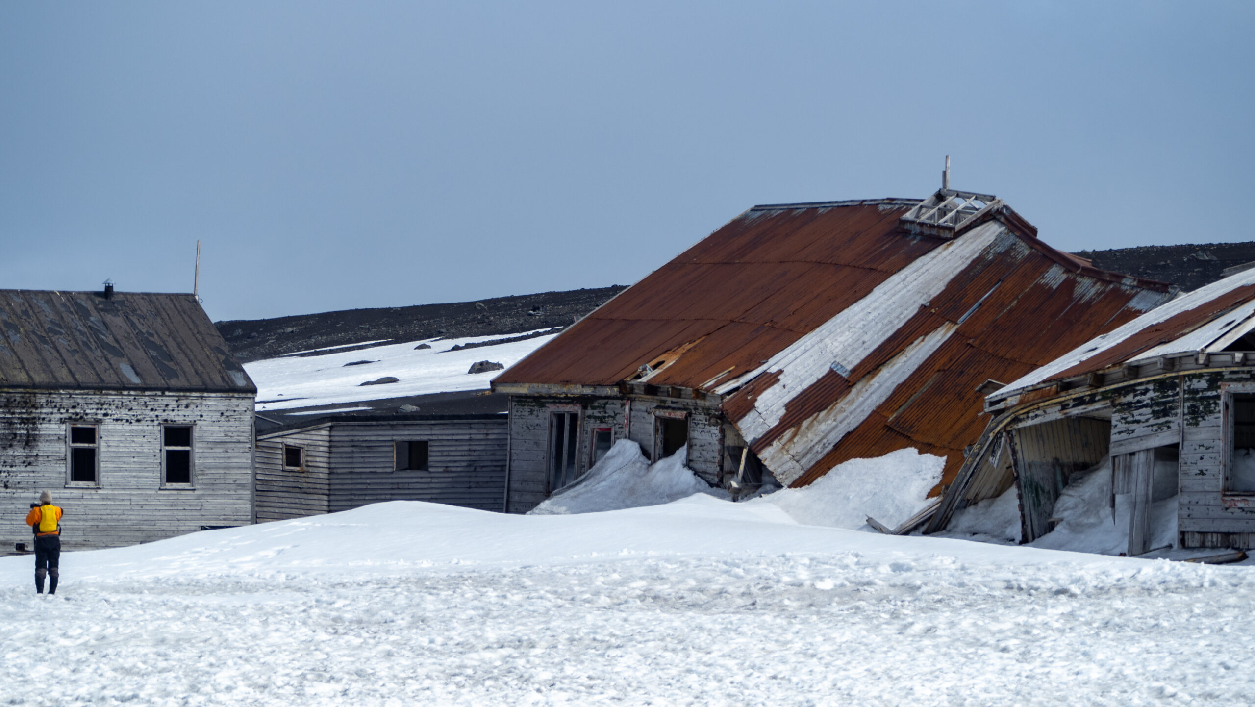 ruins of an old whaling station on deception island 