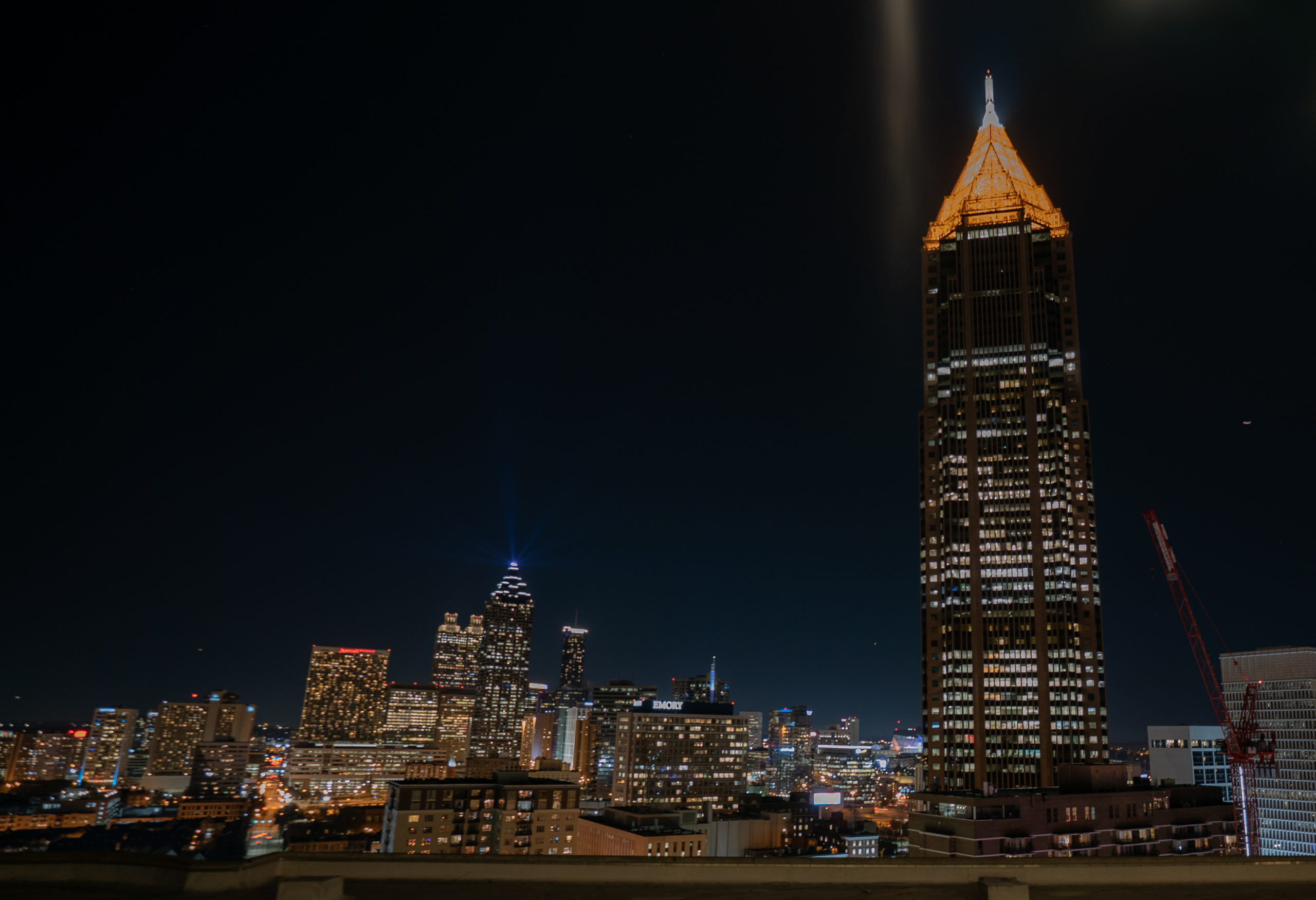 Night skyline of Atlanta georg