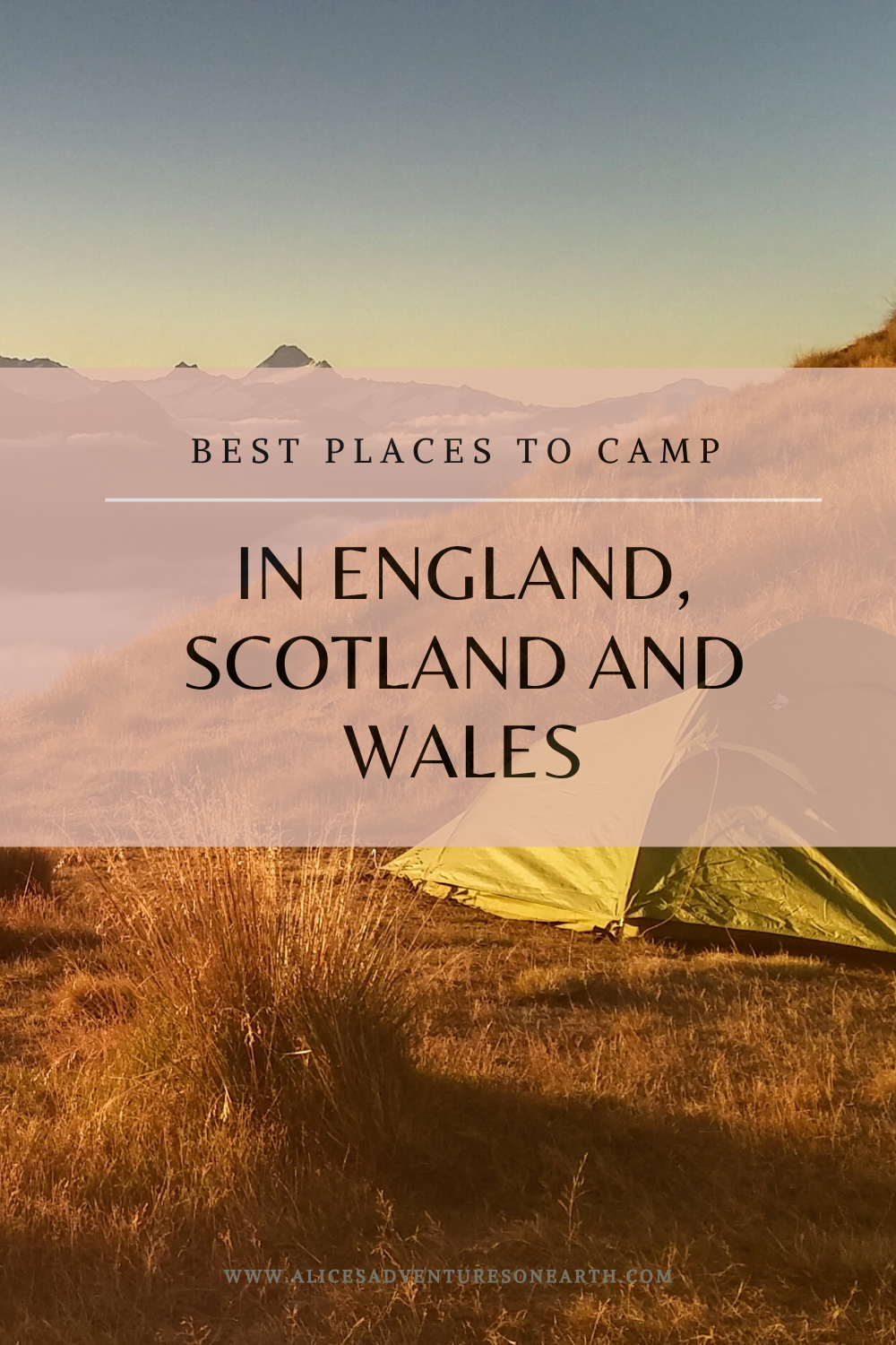Three of the best places to camp across the uk, wales, england and scotland. #Camping #travel #backpacking