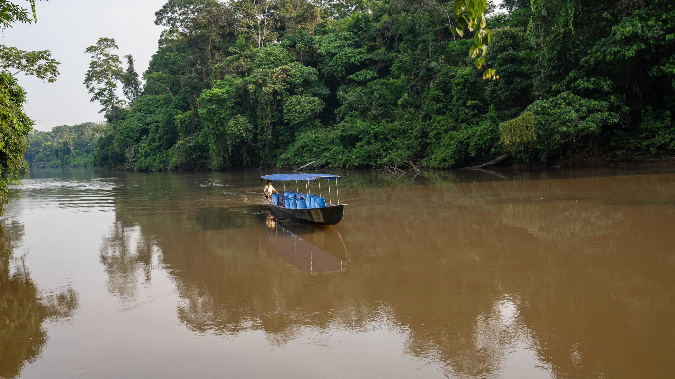 Boat in the Amazon River