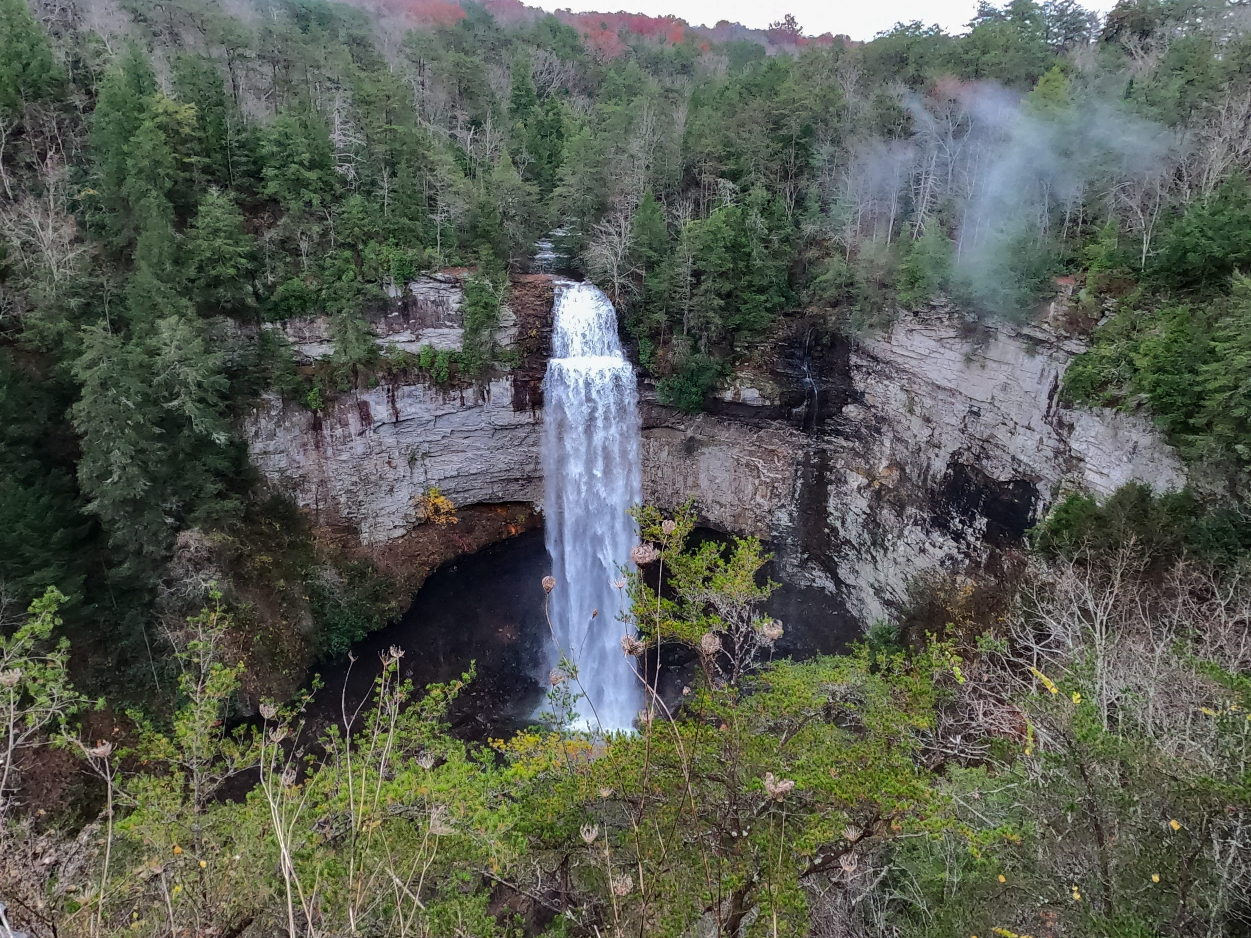 The tallest waterfall on the east coast fall Creek Falls in Tennessee