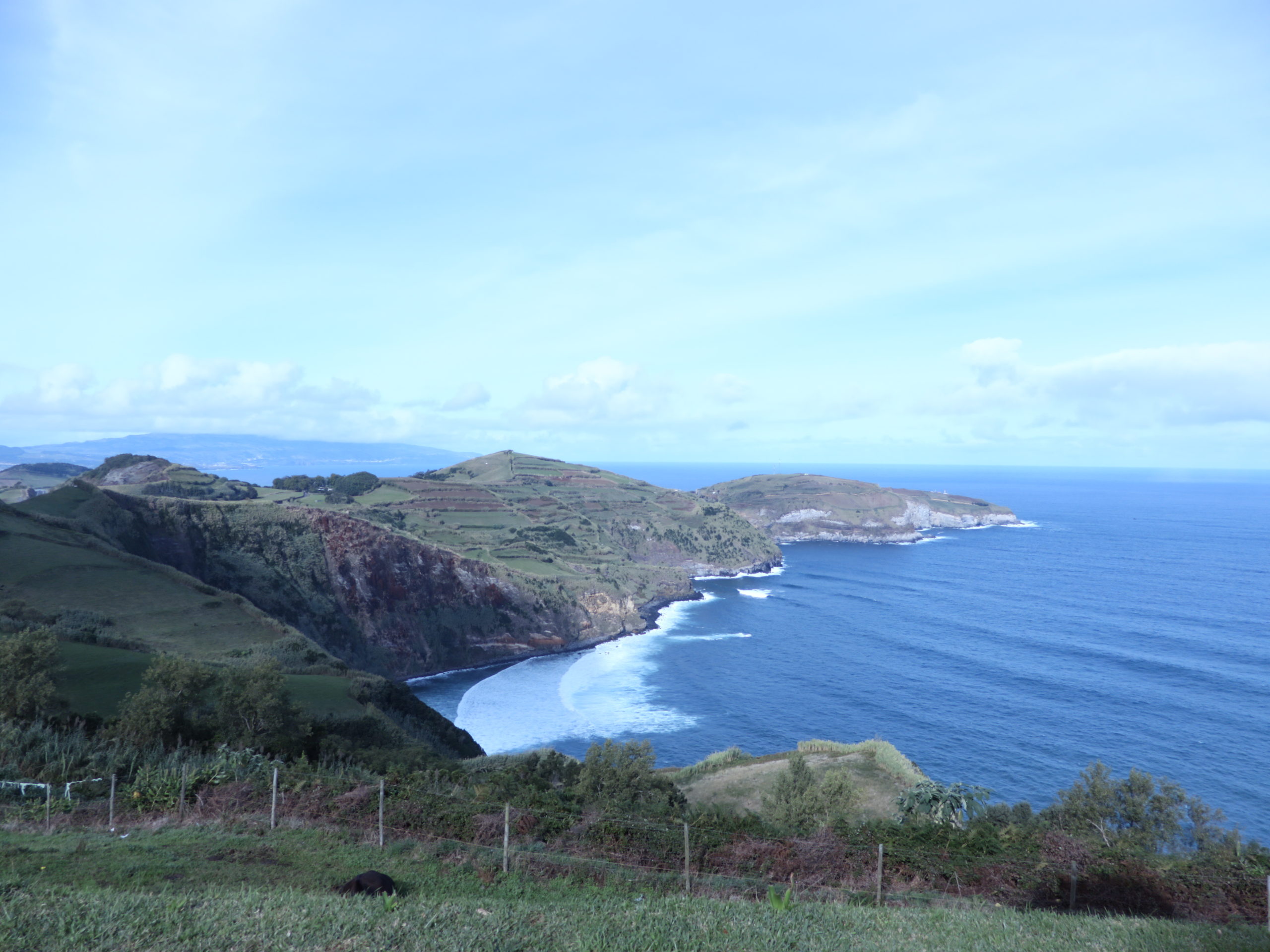 Looking out over the ocean from Sao Miguel island Azores 