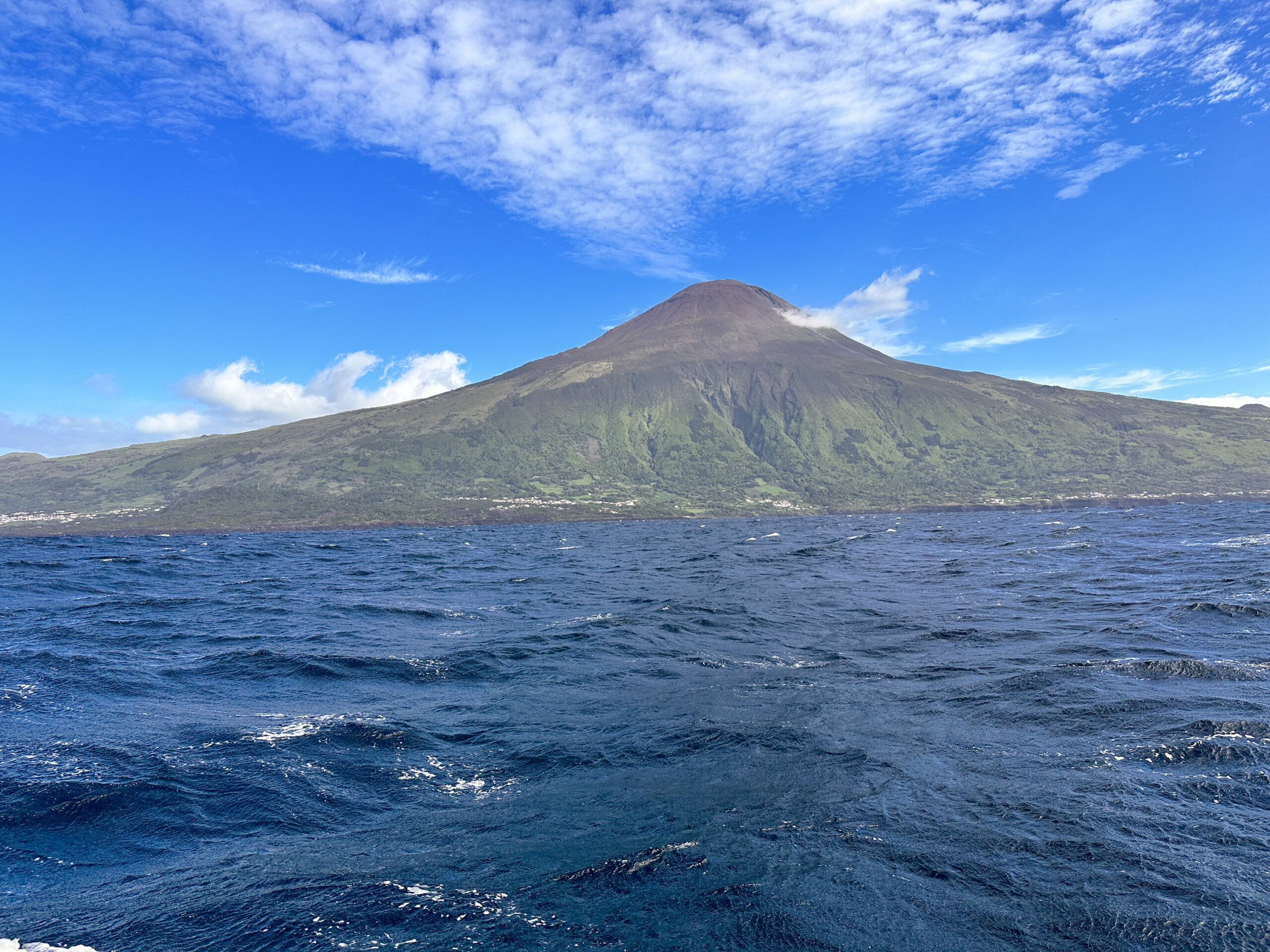 View of Pico Island from sea 
