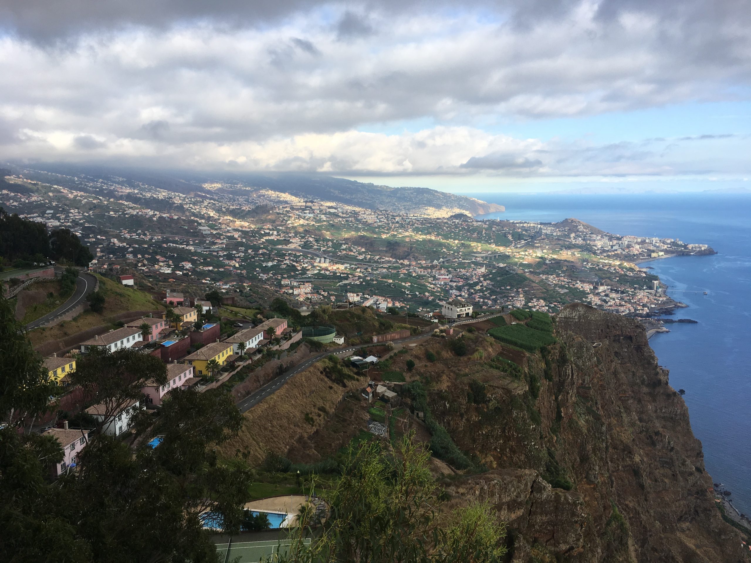 View of Funchal on Madeira Island from Cabo Girao