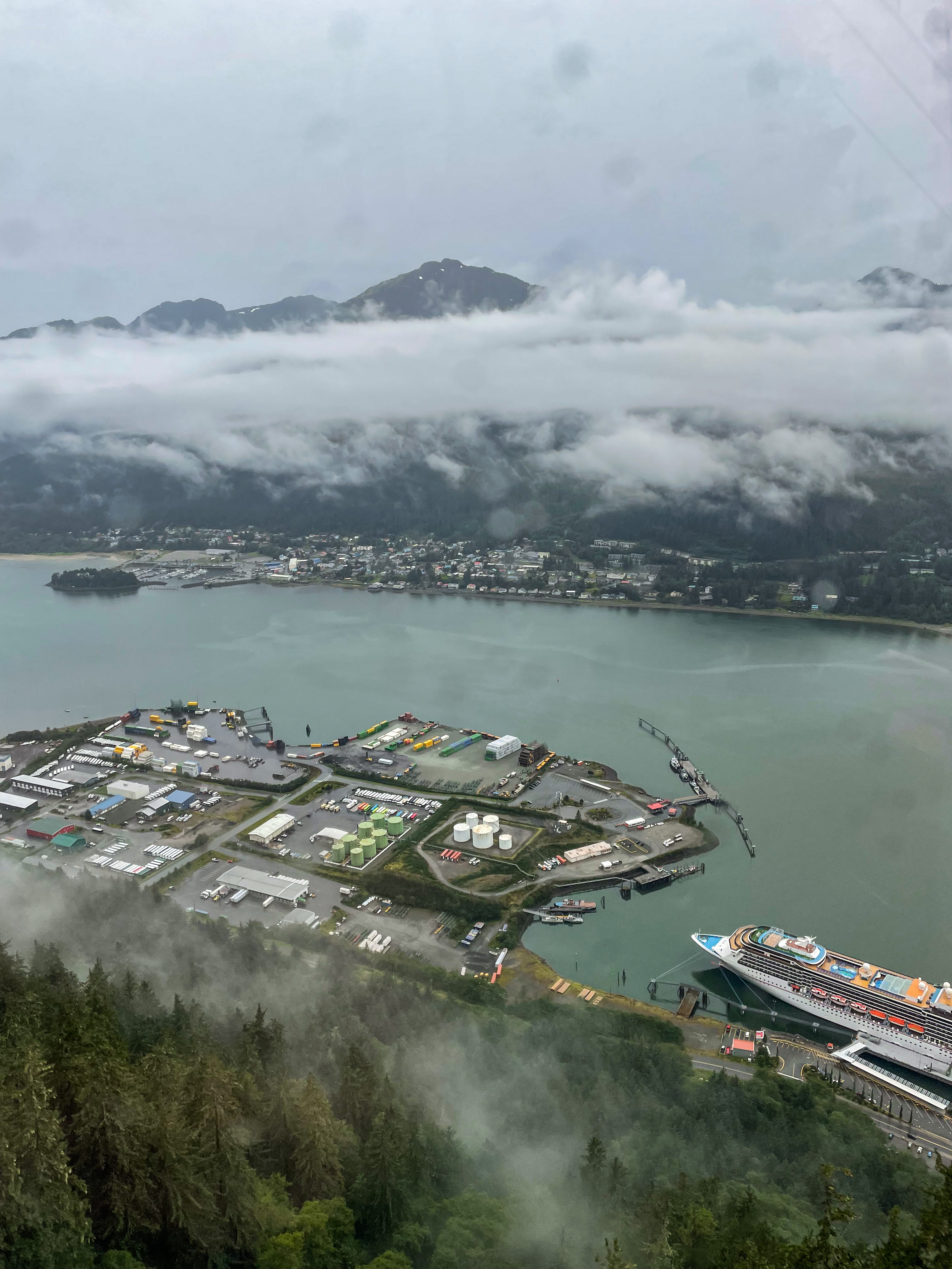 downtown juneau from mt roberts tramway 