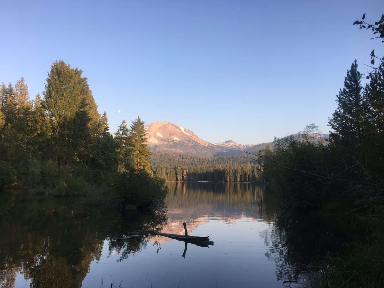 Manzanita Lake in Lassen Volcanic National Park - 7 day California National Park road trip itinerary 