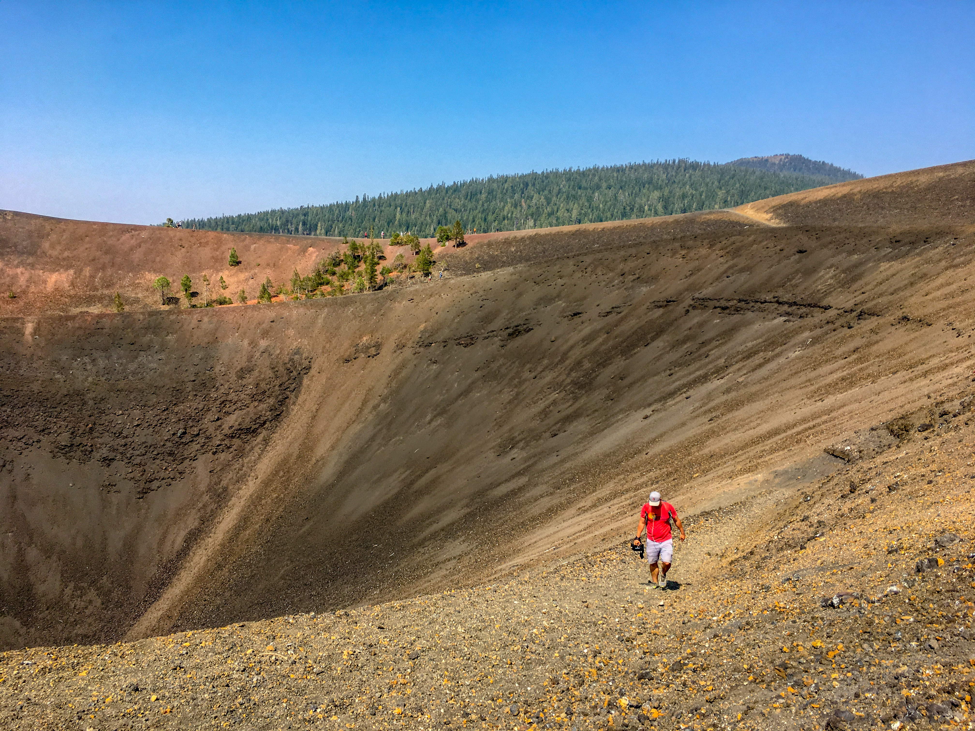 Top of the cinder cone lassen volcanic 