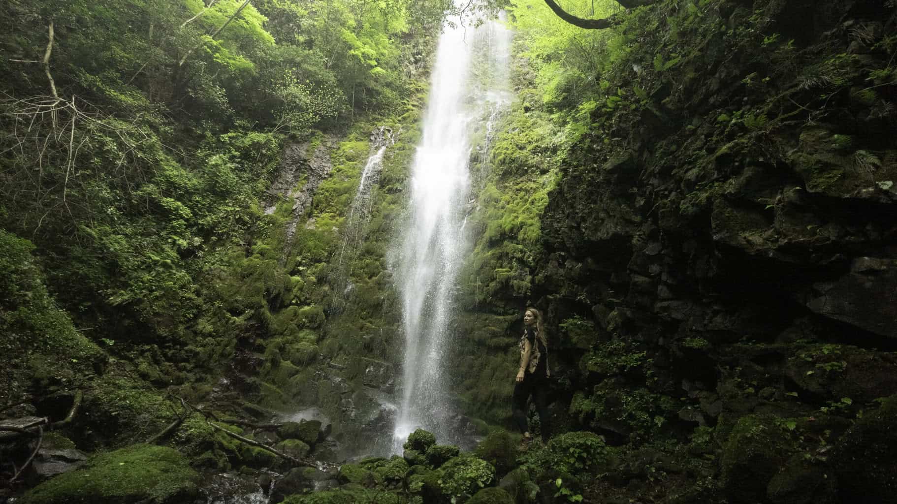 Onbara waterfall in Beppo Japan. Copyright Alice Ford alice's adventures on earth