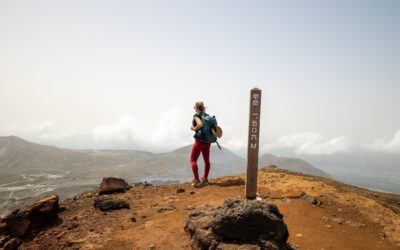 A look at one of the best adventure destinations in Japan, Mt. Aso, with Alice Ford at the summit after hiking the Mount Nakadake-Mount Takanade Loop