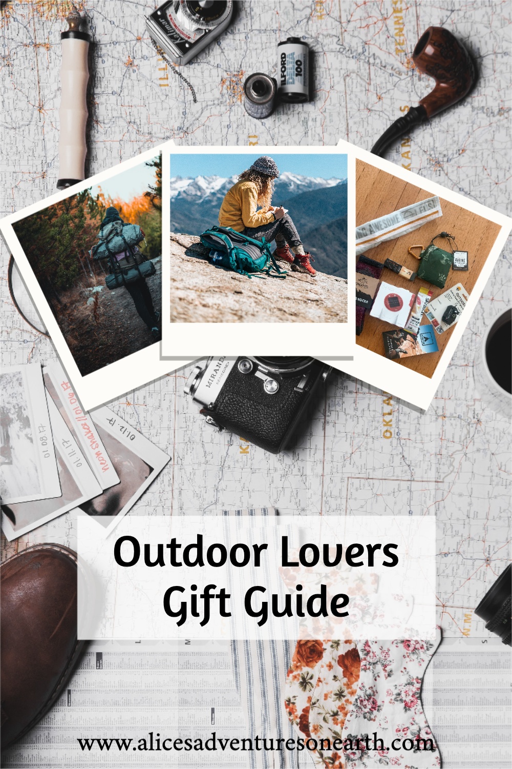 HOliday gift guide for outdoor travlers, hikers and backpackers 