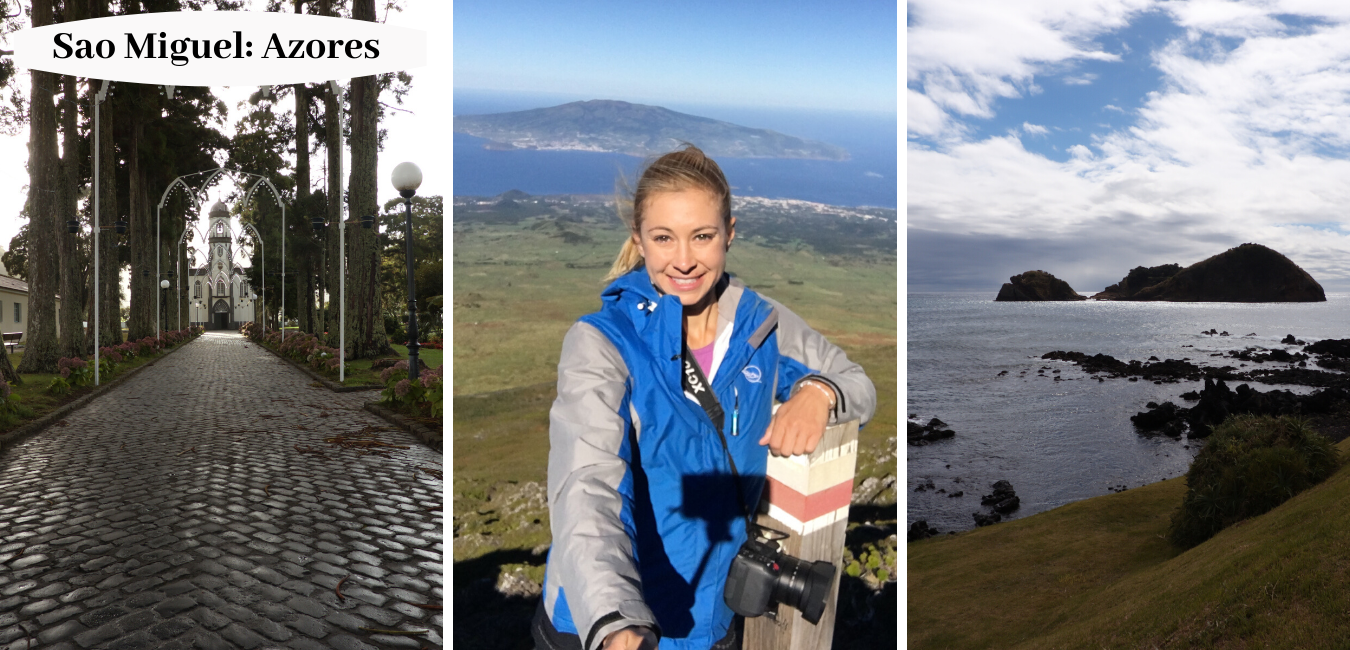 A woman visiting Sao Miguel Azores