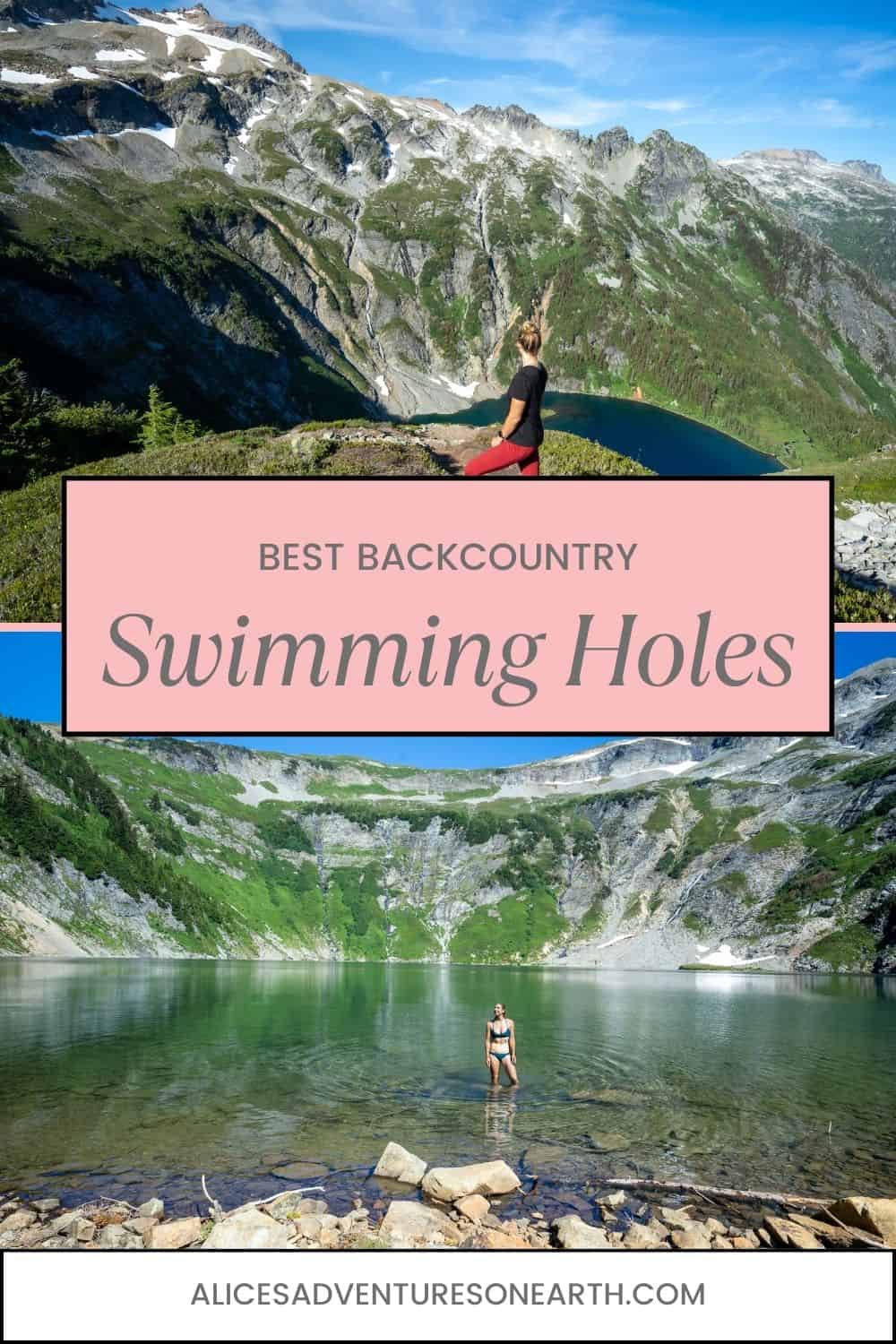 Best Back country swimming holes in the USA. Grab your suit and your hiking boots and dive into these great pools for a cold dip after a hike. From Alice's Adventures on Earth.