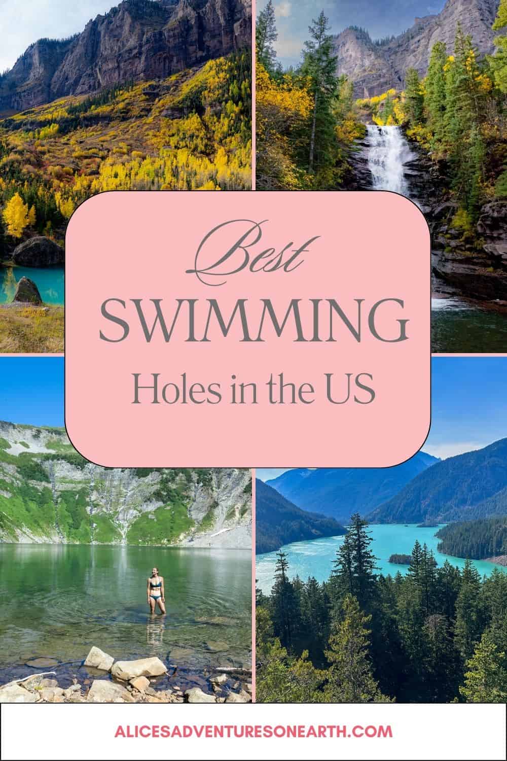 Best Back country swimming holes in the USA. Grab your suit and your hiking boots and dive into these great pools for a cold dip after a hike.  From Alice's Adventures on Earth. 