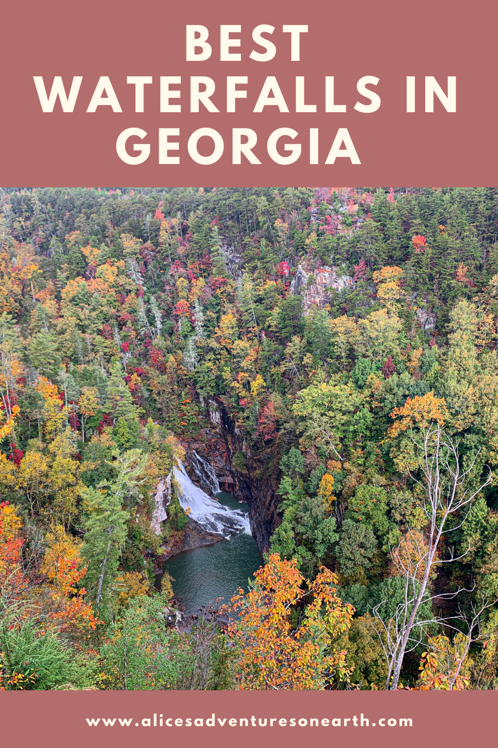 Biking, hiking and walking at Tallulah Gorge State Park in North Georgia. Great waterfalls, fall colors and scenic overlooks.  #hiking #georgia #waterfalls 
