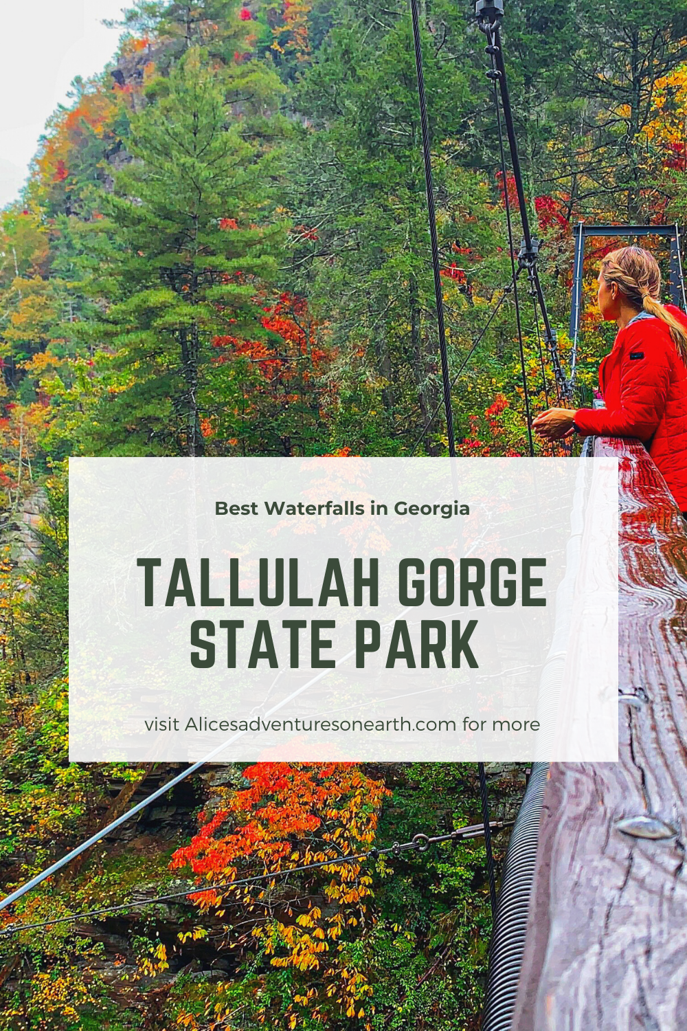 Tallulah Gorge is home to the best waterfalls in Georgia . A great place to walk, hike or bike 