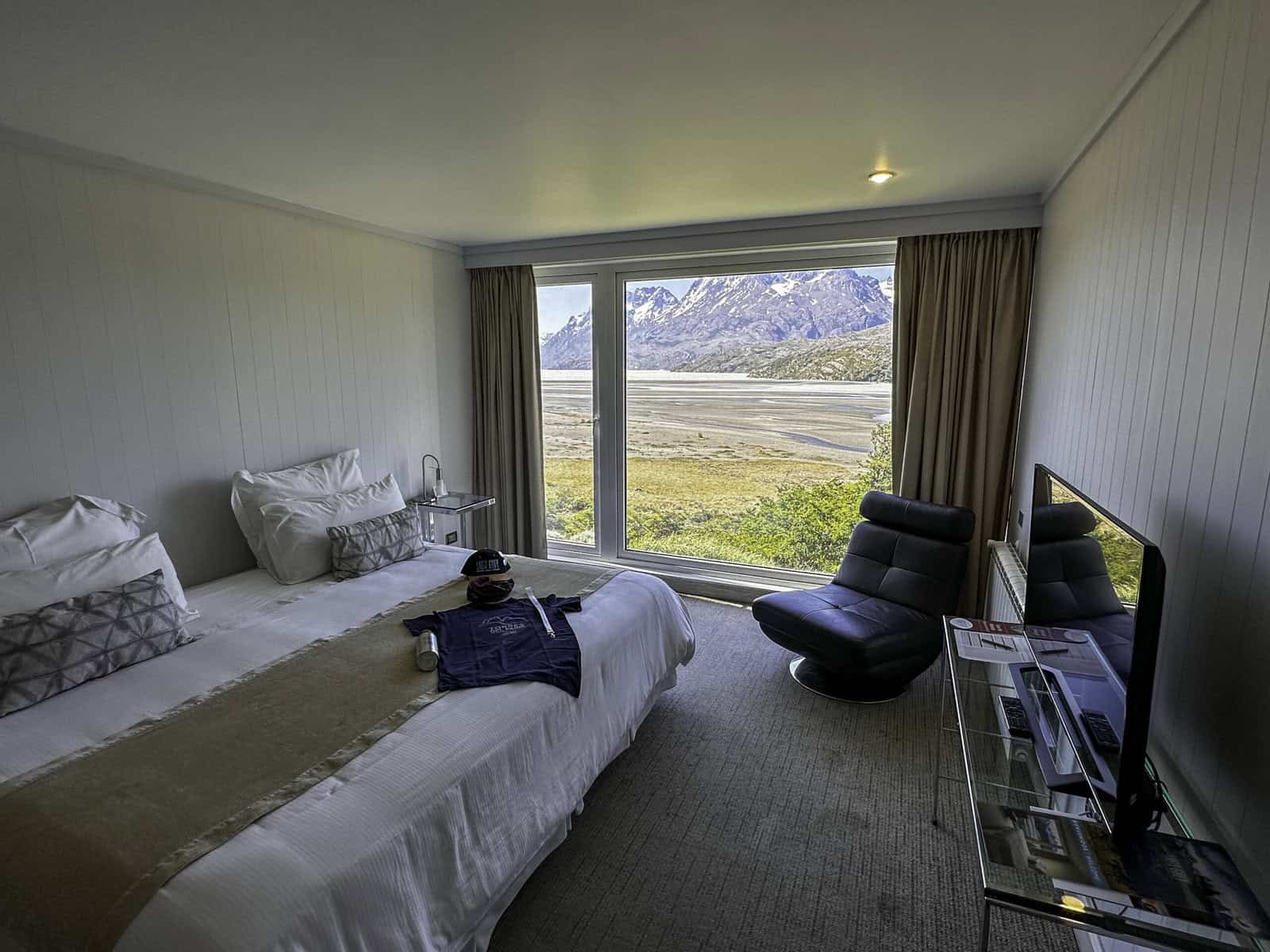 Hotel room at Lago Grey Torres Del Paine Chilean Patagonia 