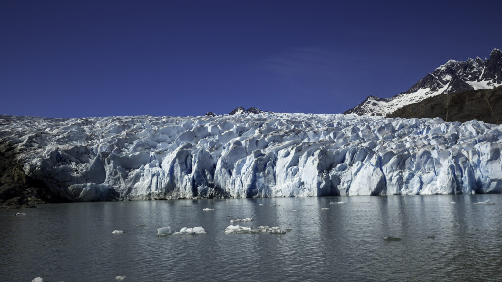 Grey glacier as seen from the Lago Grey ferry