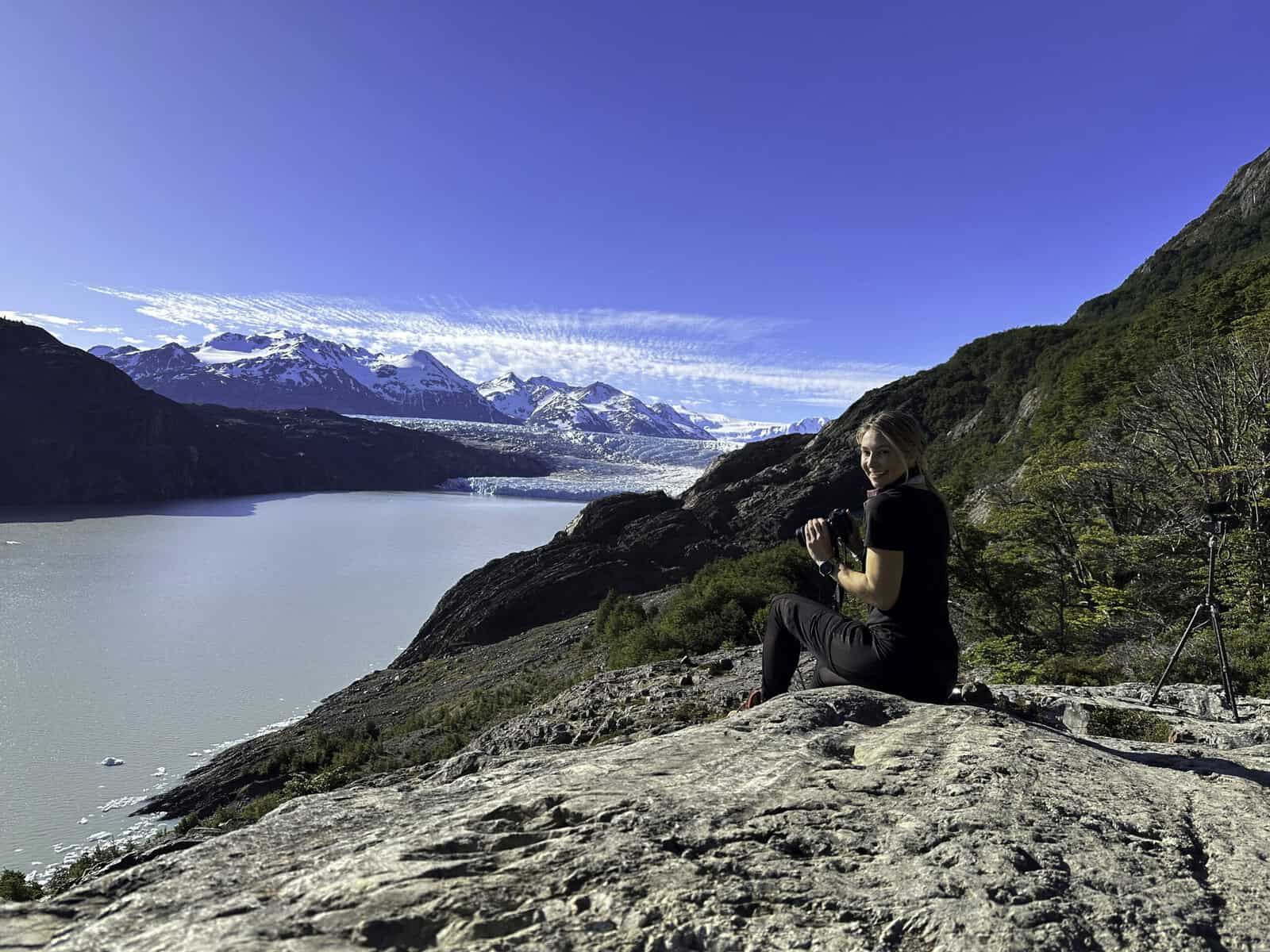 Day 1 hiking up to the swinging bridges on the w trek in torres del paine copyright Alice Ford