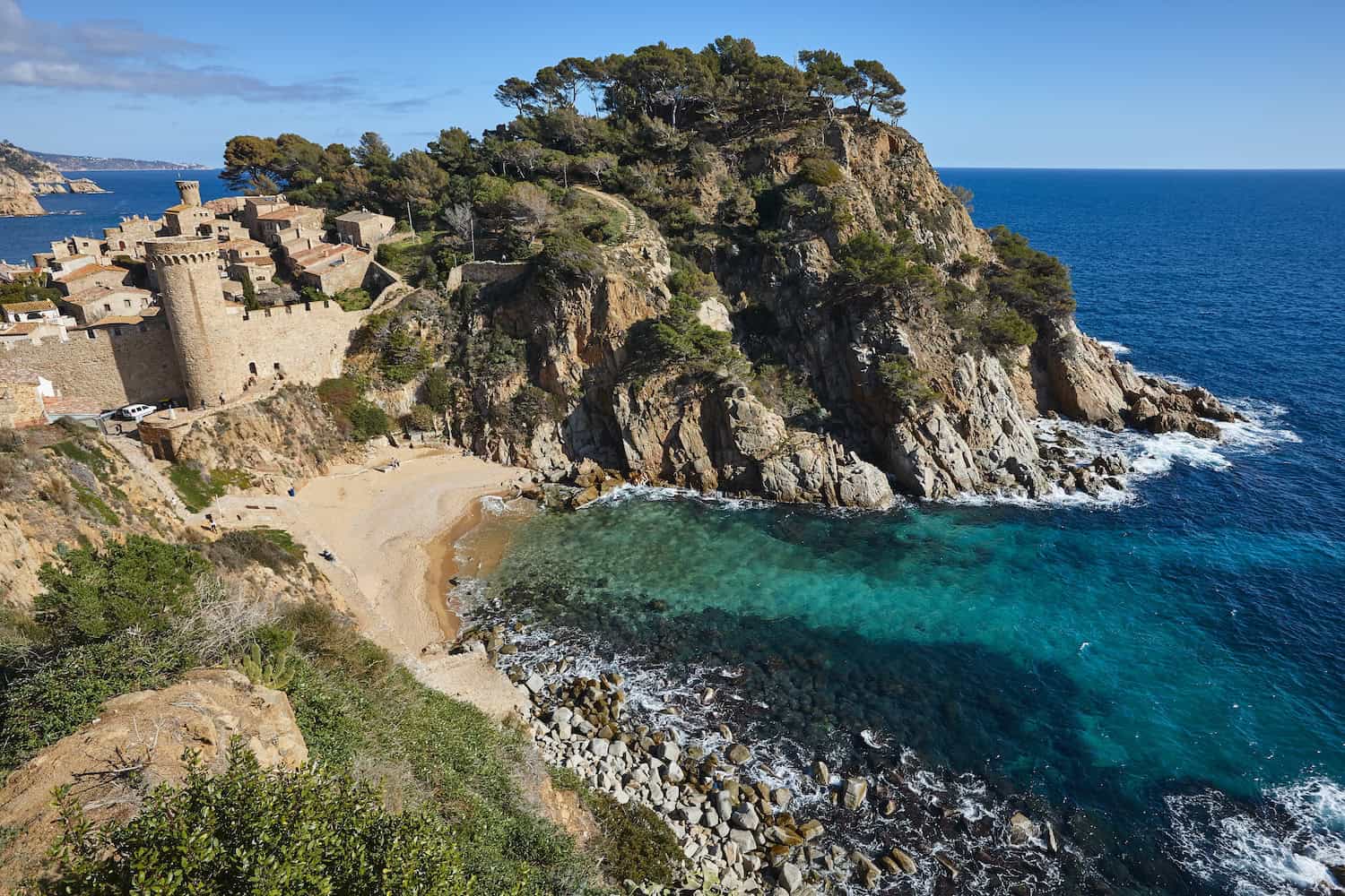 Picturesque mediterranean town of Tossa de Mar. Girona, Spain