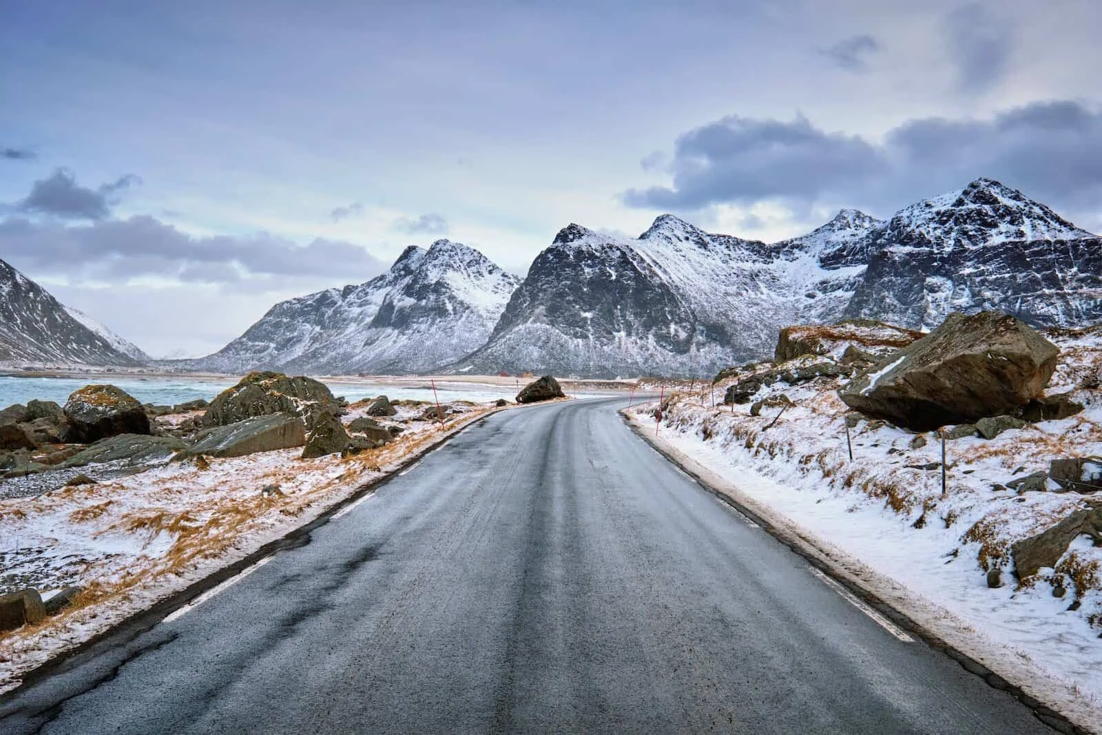 A road leading into the mountains of northern Norway